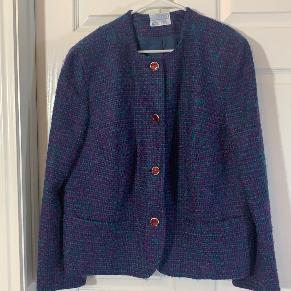 Beautiful Multicolored 100% Wool Pendleton Blazer - image 1